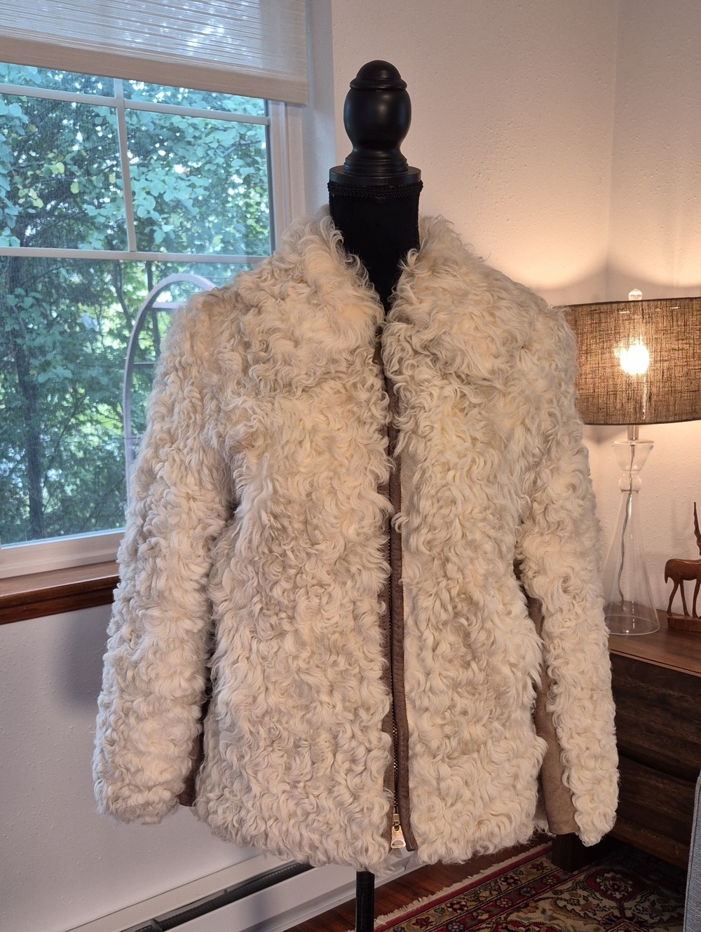 MONGOLIAN LAMB FUR 70s Jacket Medium